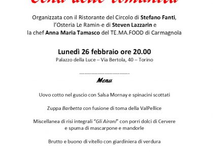 Cena delle comunità – febbraio 2018